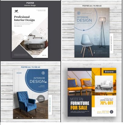 Mẫu poster nội thất đẹp file Vectors, AI, EPS, PSD tải miễn phí