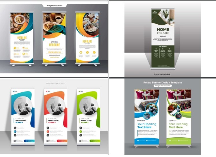 Mẫu standee mockup đẹp file Vectors, AI, EPS, PSD tải miễn phí