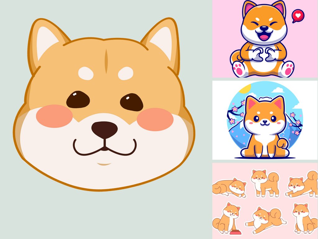 Top 100 hình mẫu sticker chó shiba, xinh đẹp, hóa học, ngầu tệp tin PNG, Vector