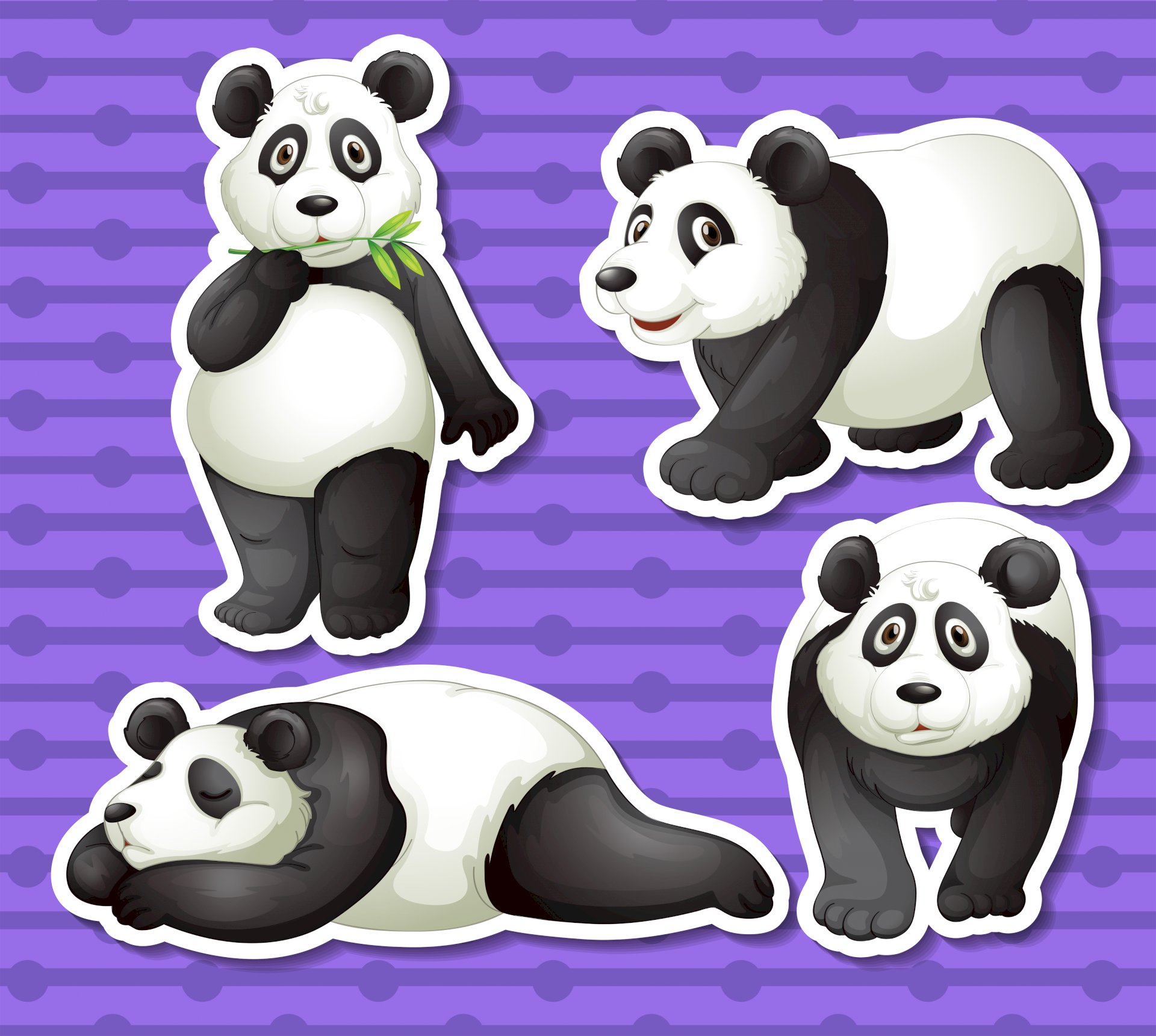 Top 100 Mẫu Sticker Gấu Trúc Cute Dễ Thương, Chất, Ngầu File Png, Vector