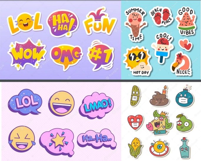 Top 100 mẫu sticker hài hước, vui nhộn, cute dễ thương, chất, ngầu file PNG, Vector