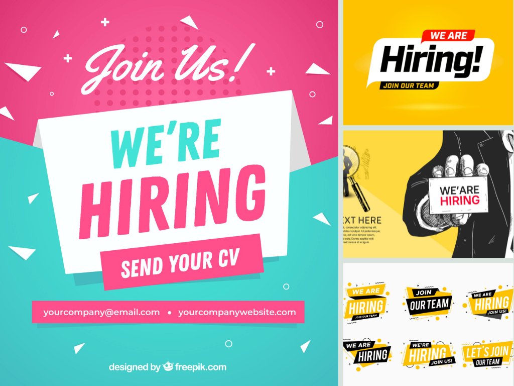 Tải mẫu vector tuyển dụng đẹp, nghệ thuật file AI, EPS, SVG, JPG/JPEG miễn phí