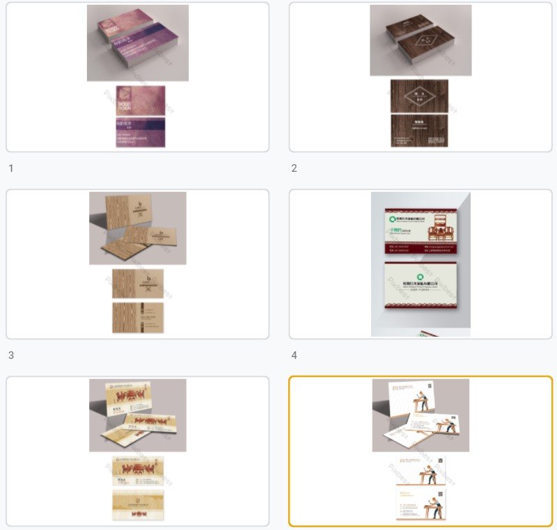 Mẫu card visit đồ gỗ đẹp file Vectors, AI, EPS, PSD tải miễn phí