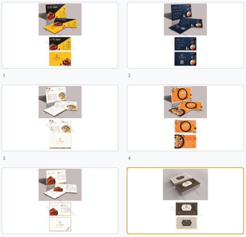 Mẫu card visit quán ăn đẹp file Vectors, AI, EPS, PSD tải miễn phí