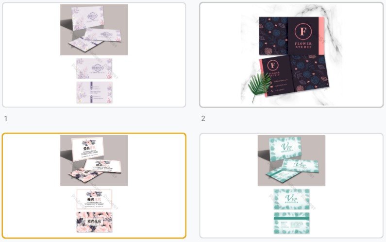 Mẫu card visit shop hoa đẹp file Vectors, AI, EPS, PSD tải miễn phí