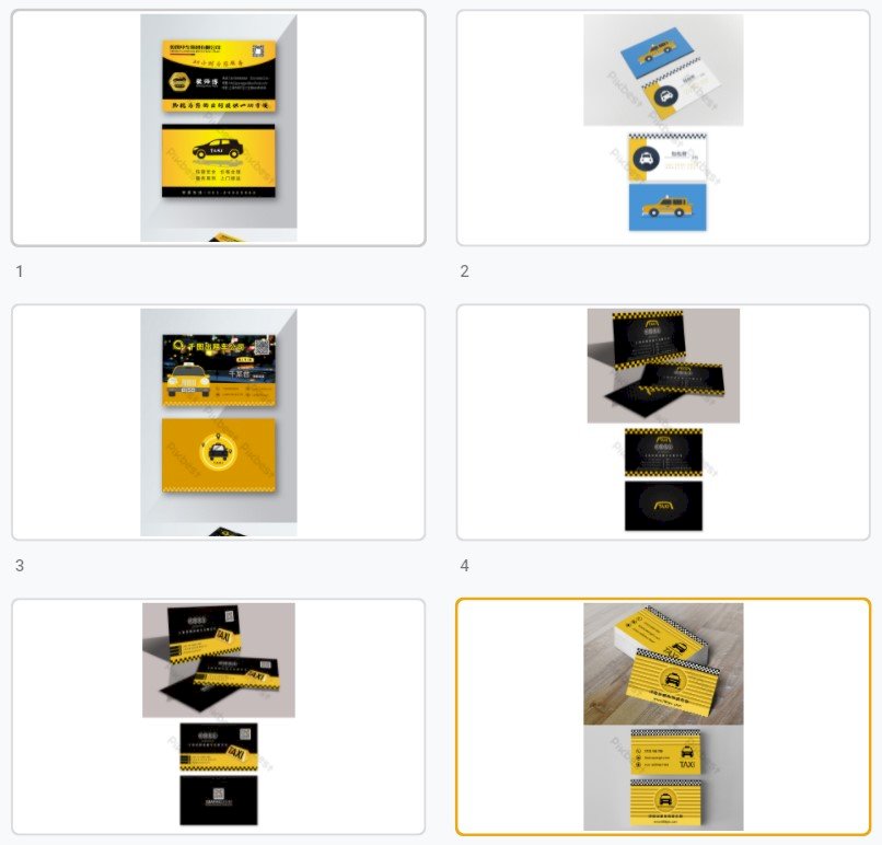 Mẫu card visit taxi file Vectors, AI, EPS, PSD tải miễn phí