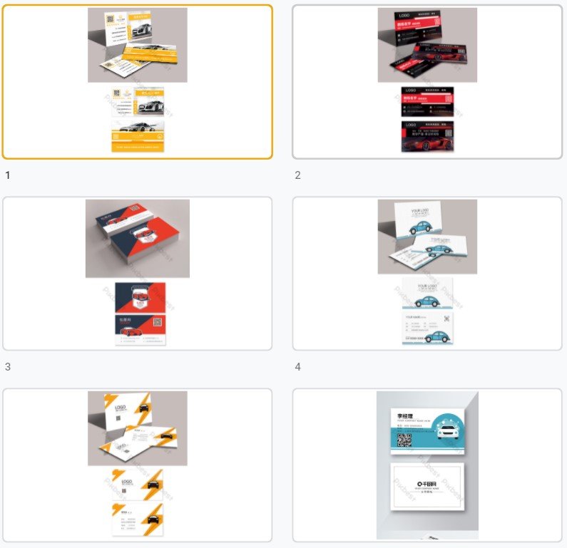 Mẫu card visit xe ô tô đẹp file Vectors, AI, EPS, PSD tải miễn phí