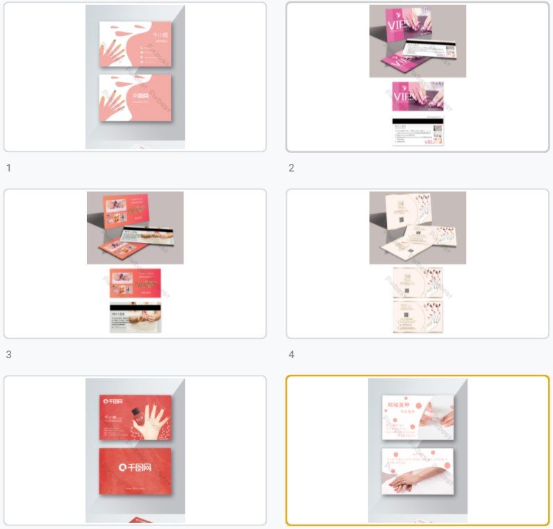 Mẫu card visit nail đẹp file Vectors, AI, EPS, PSD tải miễn phí