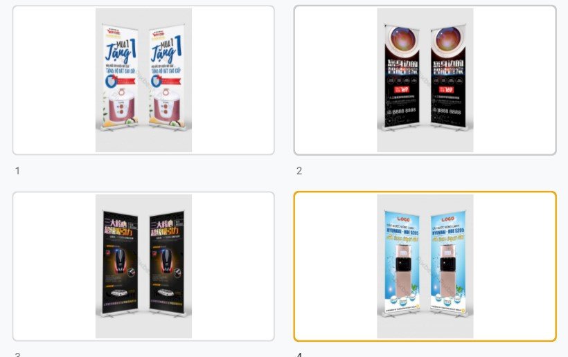 Mẫu standee điện tử đẹp file Vectors, AI, EPS, PSD tải miễn phí