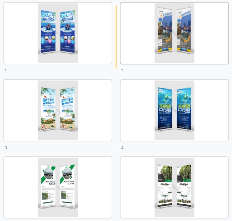 Mẫu standee du lịch đẹp file Vectors, AI, EPS, PSD tải miễn phí