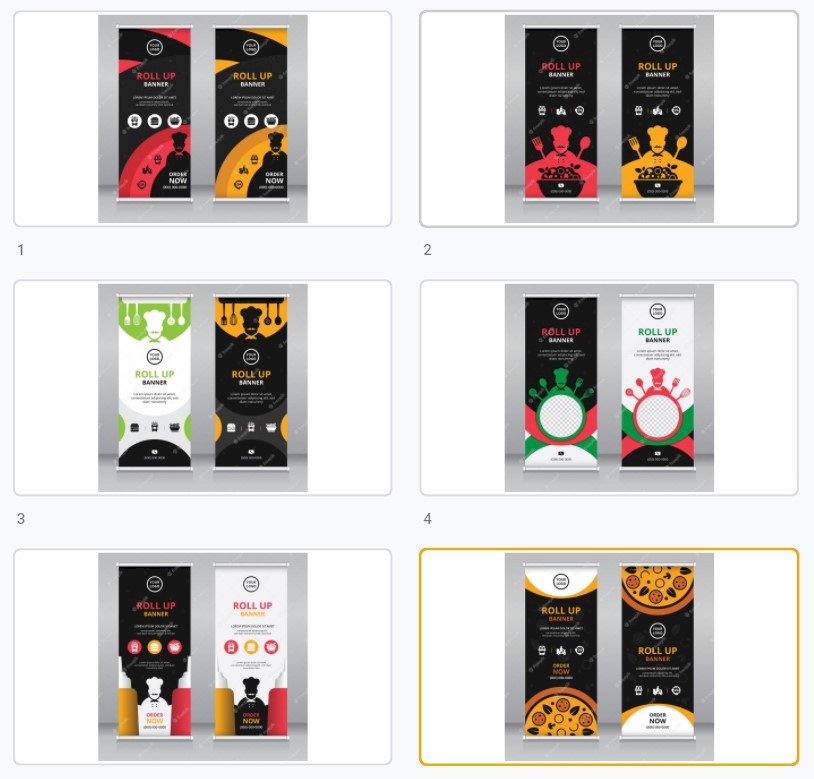 Mẫu standee nhà hàng đẹp file Vectors, AI, EPS, PSD tải miễn phí
