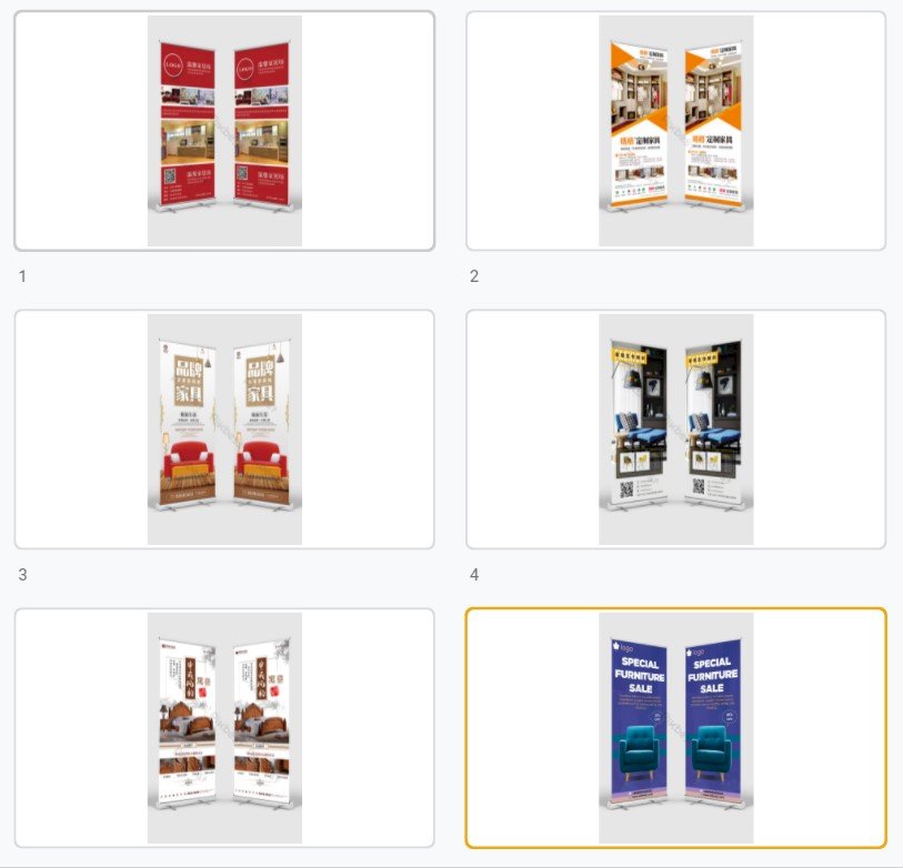 Mẫu standee nội thất đẹp file Vectors, AI, EPS, PSD tải miễn phí