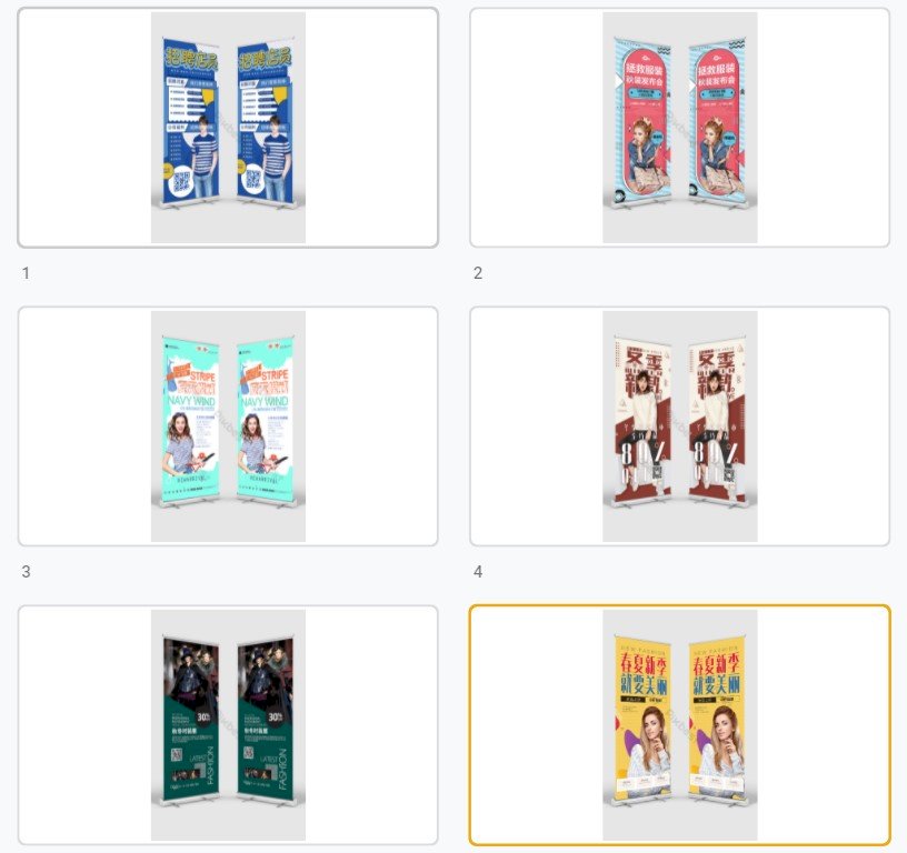 Mẫu standee thời trang đẹp file Vectors, AI, EPS, PSD tải miễn phí