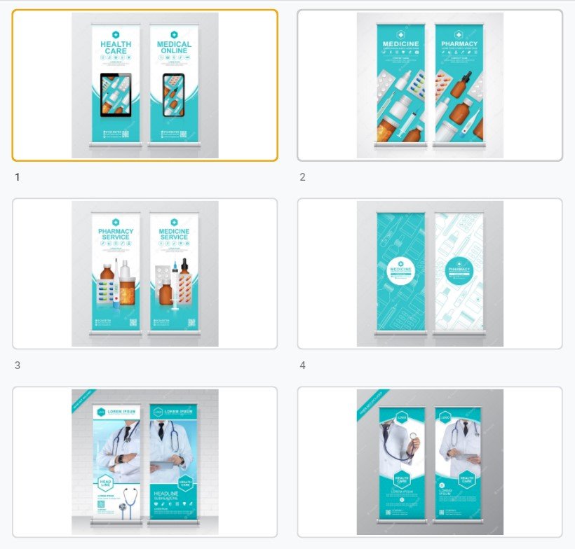 Mẫu standee thuốc đẹp file Vectors, AI, EPS, PSD tải miễn phí