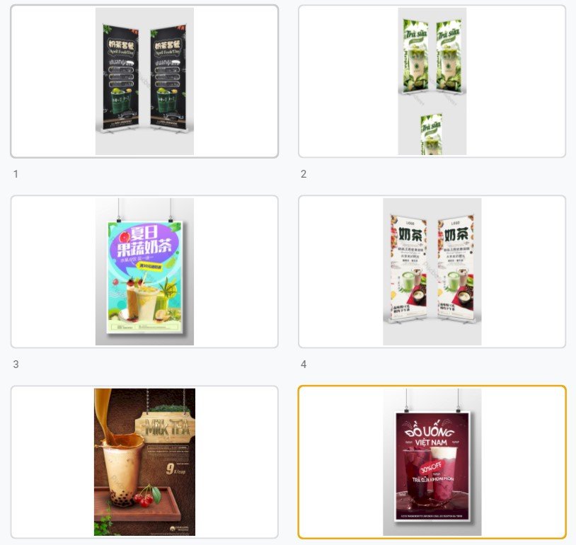 Mẫu standee trà sữa đẹp file Vectors, AI, EPS, PSD tải miễn phí