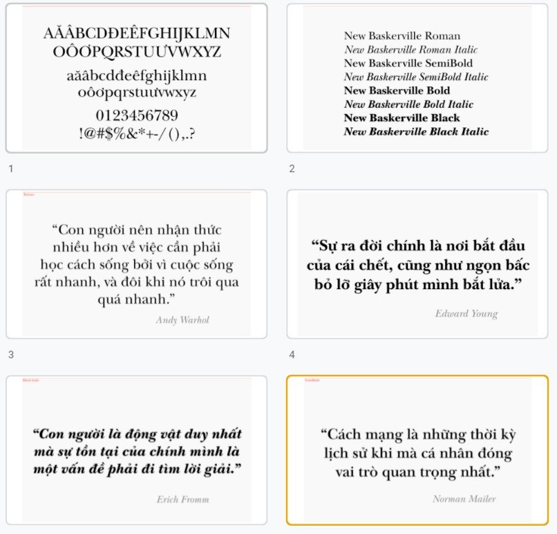 Tổng hợp bộ mẫu Baskerville font việt hóa đẹp miễn phí