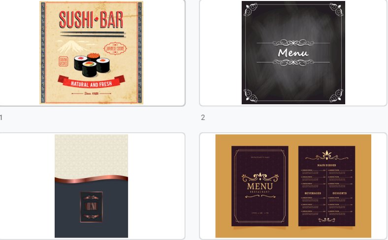 Mẫu bìa menu đẹp file vector AI, EPS, PSD đẹp, miễn phí