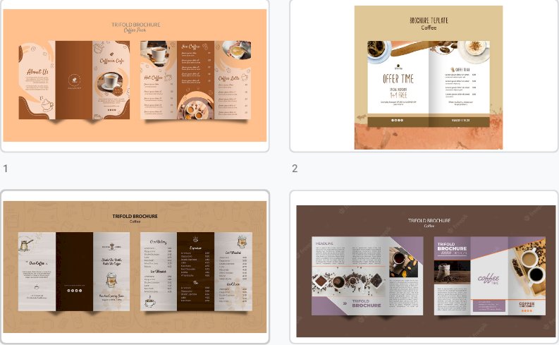 Mẫu brochure coffee file vector AI, EPS, PSD đẹp, miễn phí