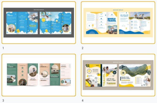 Mẫu brochure du lịch đẹp file Vectors, AI, EPS, PSD