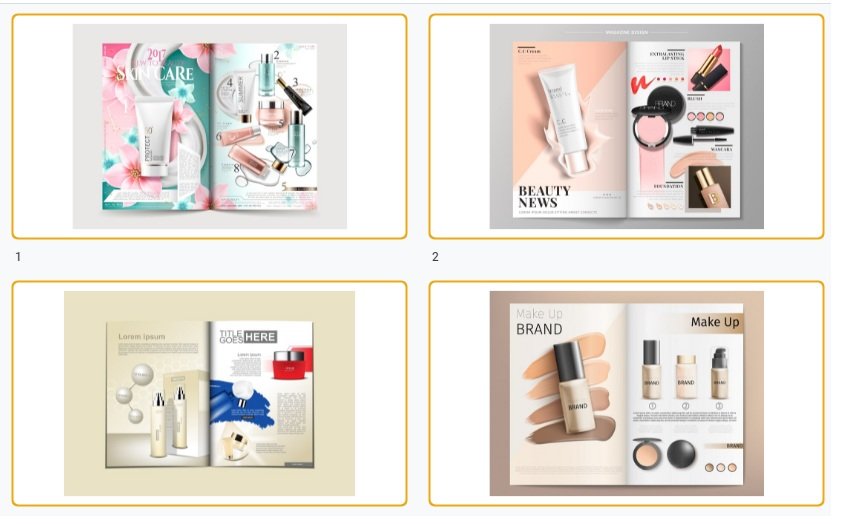 Tải mẫu brochure mỹ phẩm file AI, EPS, PSD, PDF đẹp miễn phí