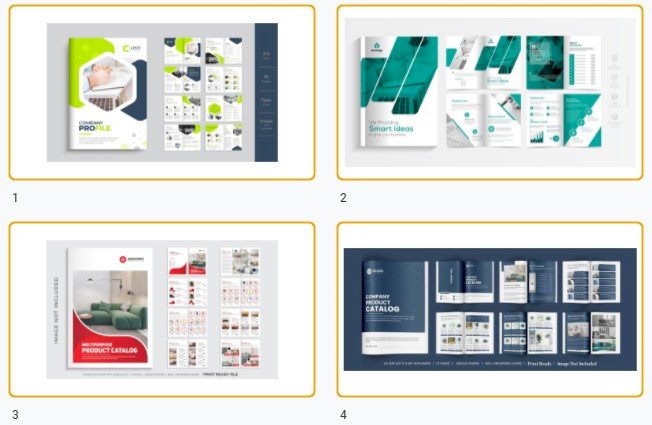 Mẫu catalogue giới thiệu công ty chuyên nghiệp file Vectors, AI, EPS, PSD