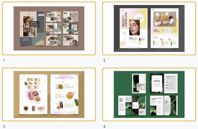 Mẫu catalogue spa đẹp file Vectors, AI, EPS, PSD