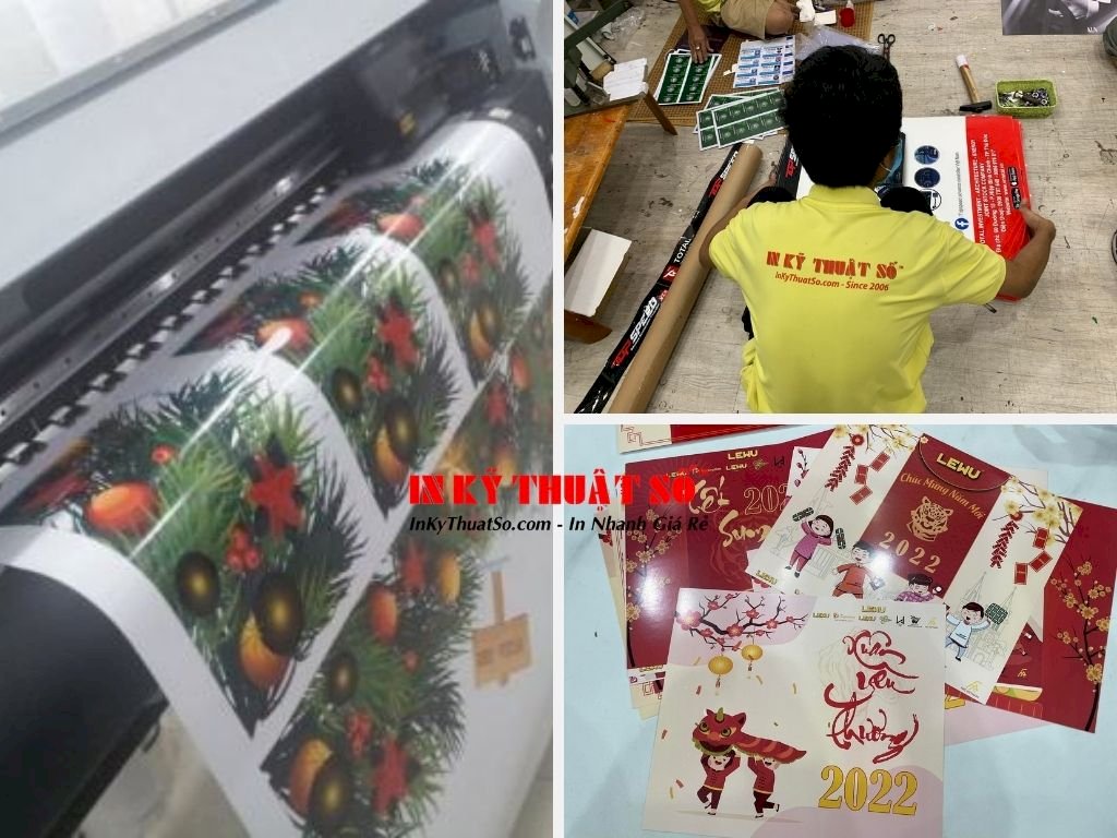 In decal dán kính trang trí Noel, Tết Nguyên Đán