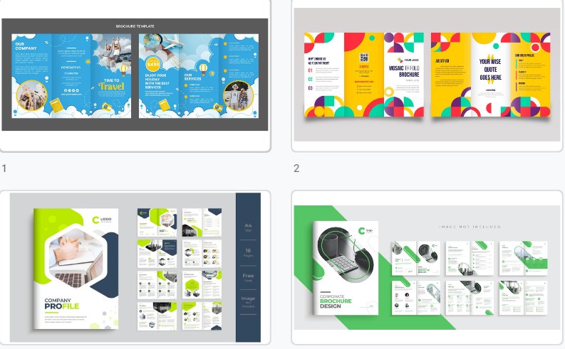 Các mẫu brochure ấn tượng, đẹp file vector AI, EPS, PSD đẹp, miễn phí