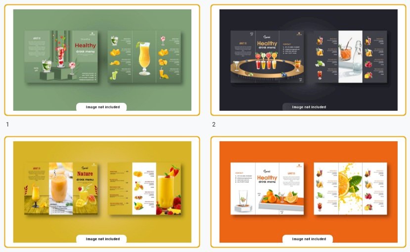 Tải mẫu menu nước ép trái cây đẹp vector file AI, EPS, PSD đẹp miễn phí