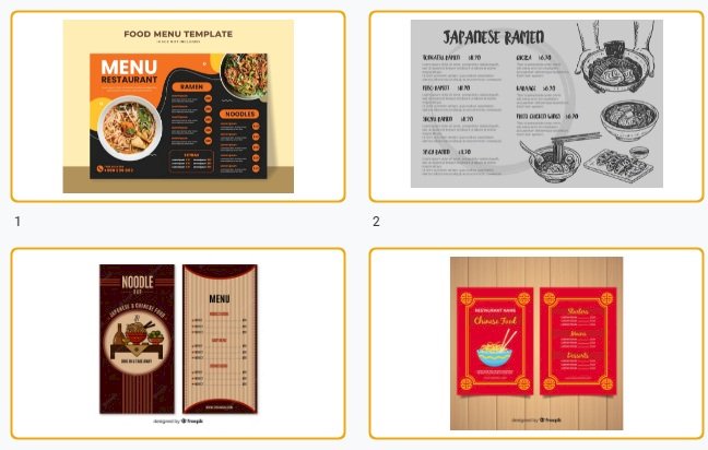 Tải mẫu menu quán phở đẹp vector file AI, EPS, PSD đẹp miễn phí