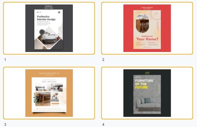 Mẫu tờ rơi nội thất đẹp file Vectors, AI, EPS, PSD