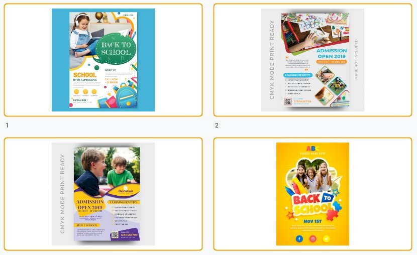 Tải mẫu tờ rơi trung tâm tiếng Anh file AI, EPS, PSD đẹp miễn phí