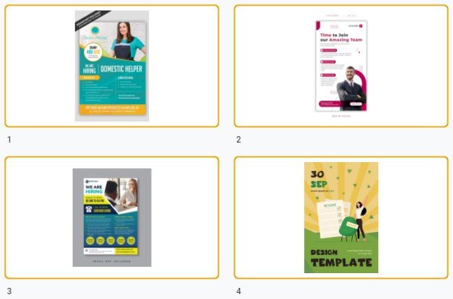 Mẫu tờ rơi tuyển dụng chuyên nghiệp file Vectors, AI, EPS, PSD