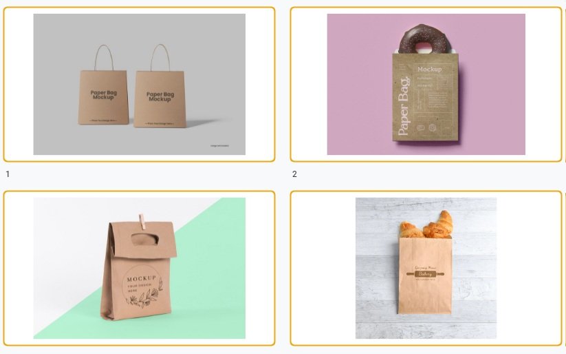 Tải mẫu túi giấy đựng bánh file AI, EPS, PSD, PDF đẹp miễn phí