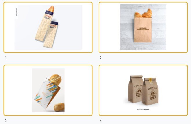 Mẫu túi giấy đựng bánh mì tiện lợi file Vectors, AI, EPS, PSD