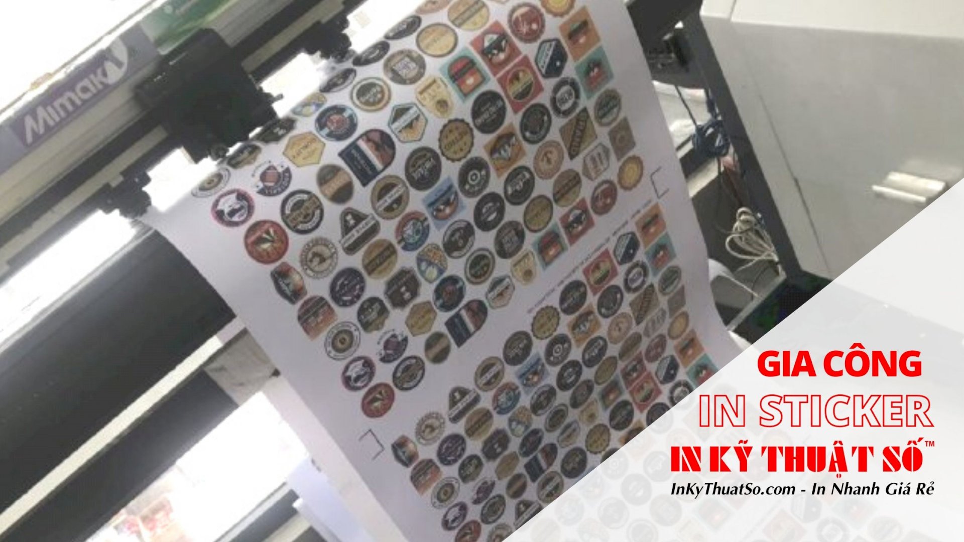 In sticker theo yêu cầu TPHCM, in sticker decal dán cắt bế số lượng ít