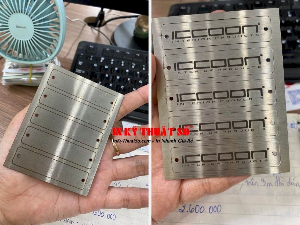 In tag kim loại, tem nhãn kim loại, logo kim loại