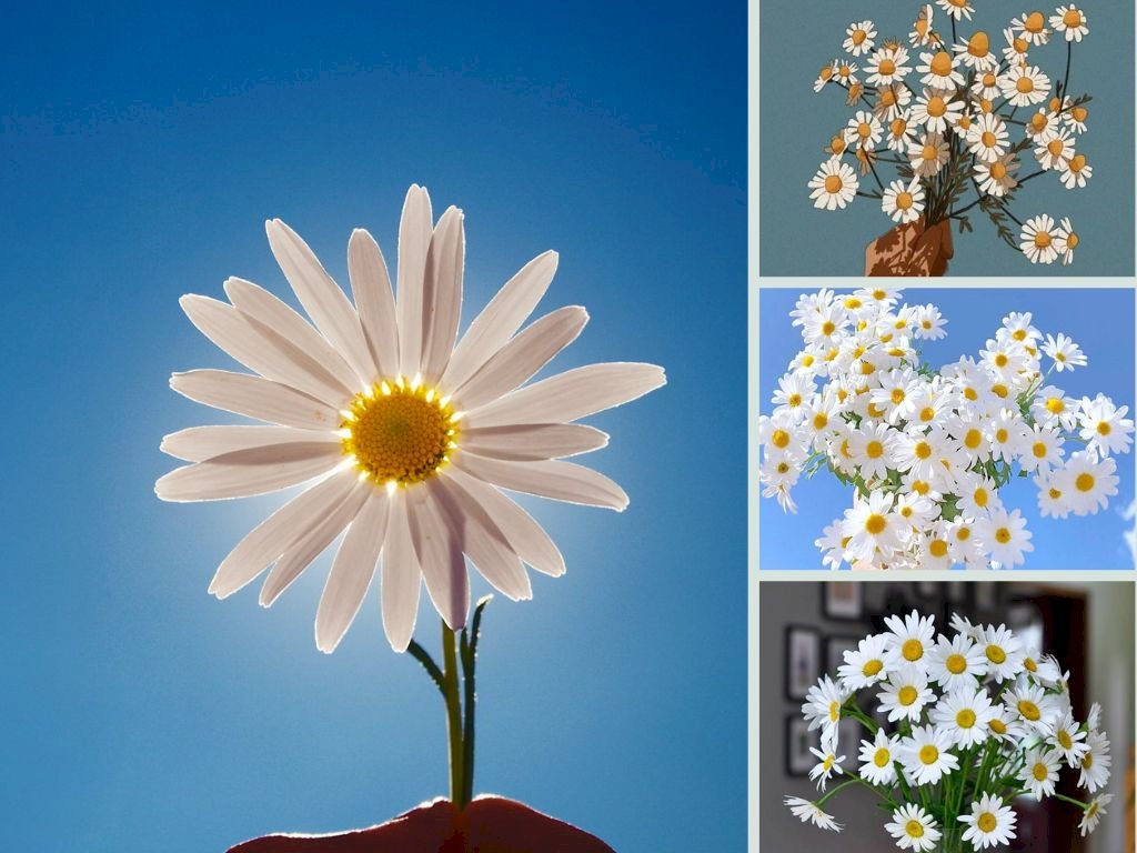 TOP Bức tranh sơn dầu hoa cúc họa mi trắng đẹp nhất 2021