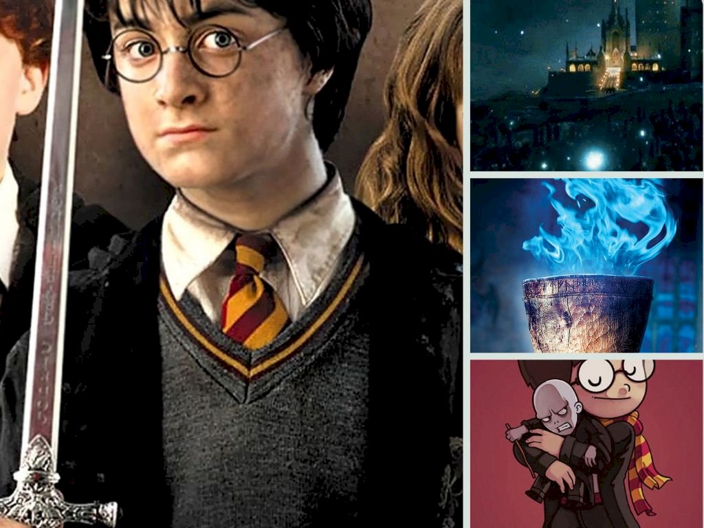 Download Harry Potter Anime With Friends Wallpaper | Wallpapers.com