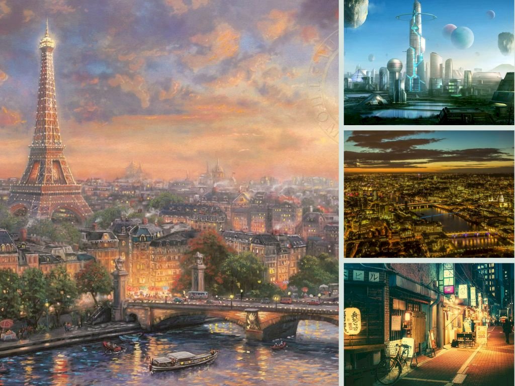 101 mẫu tranh phong cảnh thành phố đẹp nhất, chất lượng cao, tải miễn phí