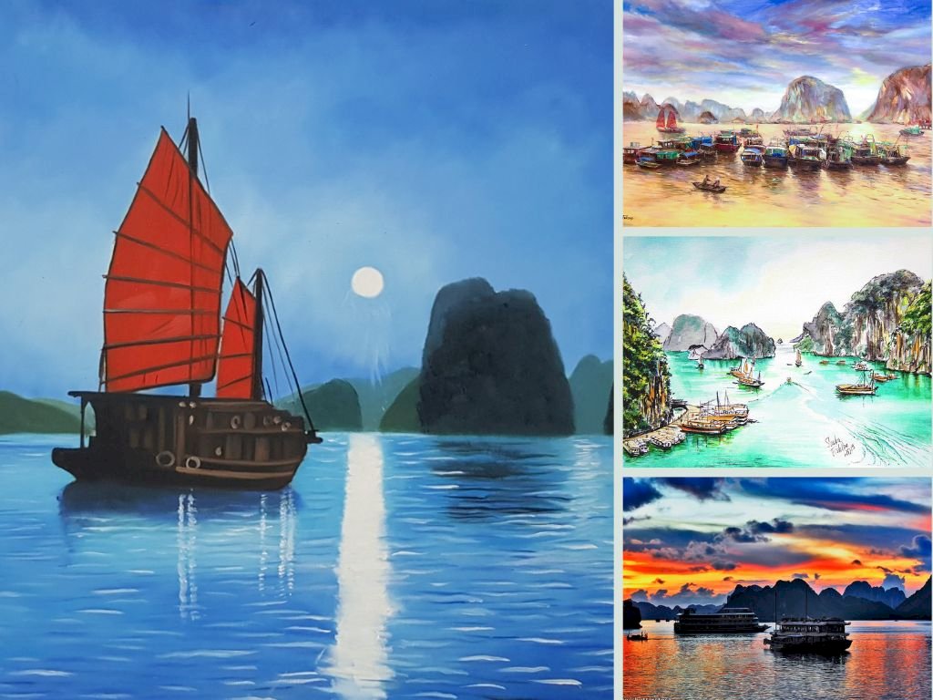 101 mẫu tranh phong cảnh Vịnh Hạ Long đẹp nhất, chất lượng cao, tải miễn phí