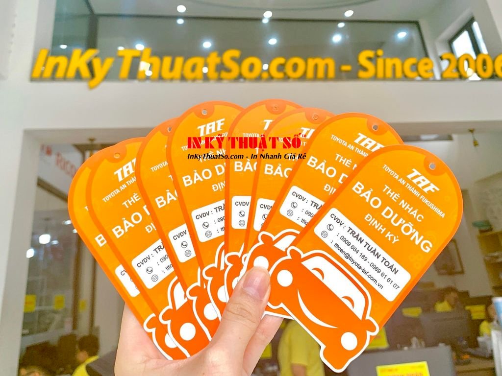 In tem treo, làm tem mác treo, in tem nhãn mác sản phẩm, quần áo, máy móc, động cơ