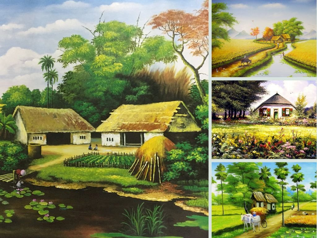 101 mẫu tranh dán tường đồng quê đẹp nhất, chất lượng cao, tải miễn phí