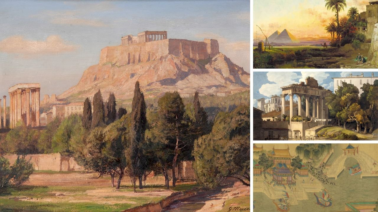 101 mẫu tranh phong cảnh cổ đại đẹp nhất, chất lượng cao, tải miễn phí