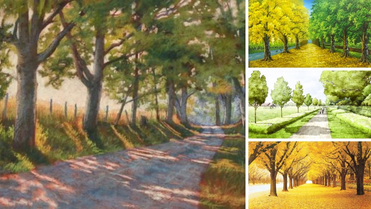 101 mẫu tranh phong cảnh hàng cây đẹp nhất, chất lượng cao, tải miễn phí