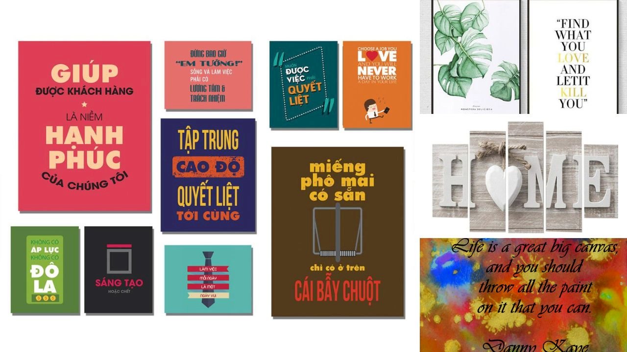 Tranh canvas chữ - InKyThuatSo