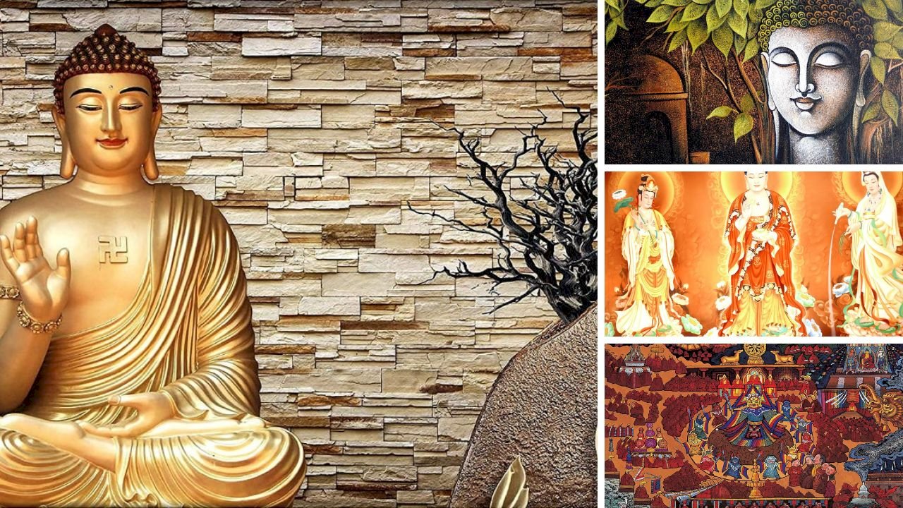 101 mẫu tranh dán tường Phật giáo đẹp nhất, chất lượng cao, tải miễn phí
