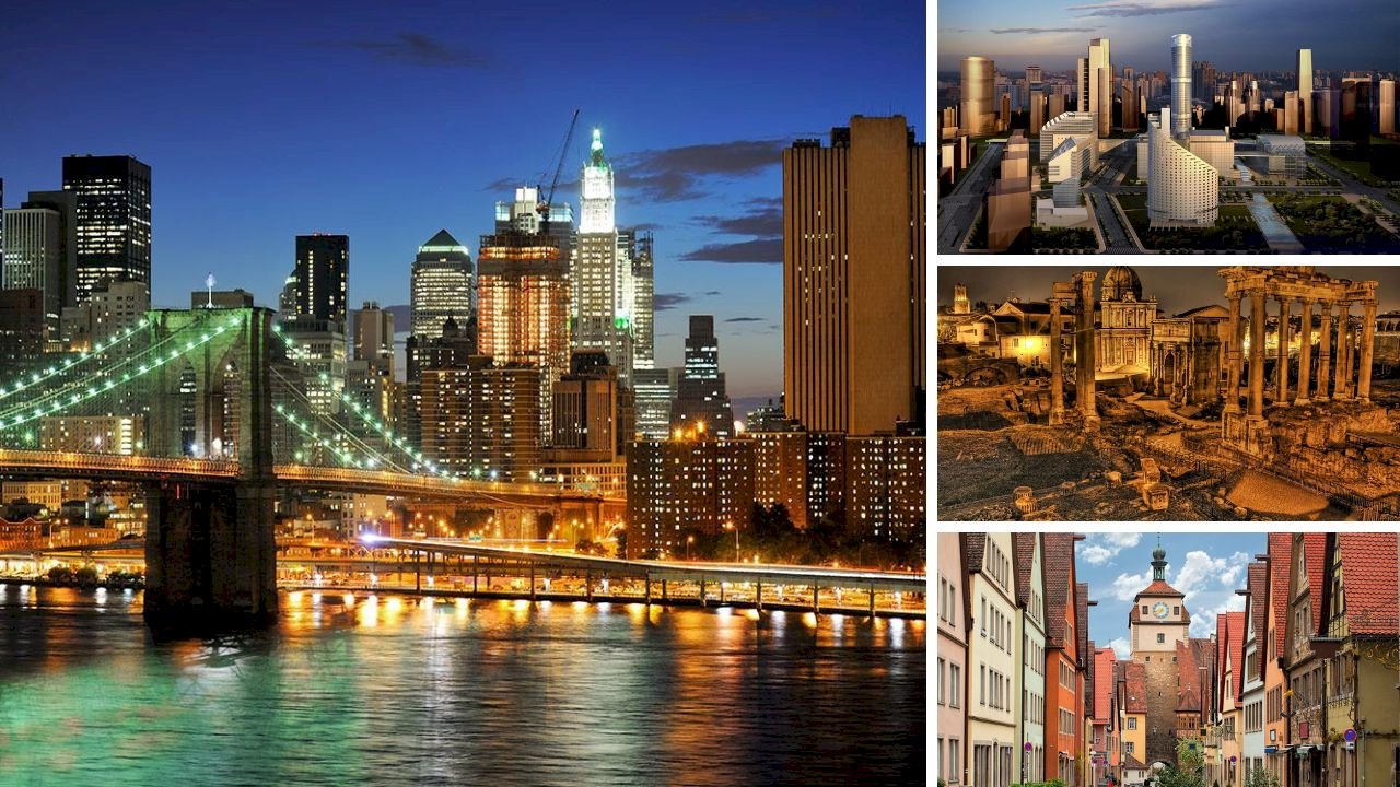 101 mẫu tranh dán tường thành phố đẹp nhất, chất lượng cao, tải miễn phí