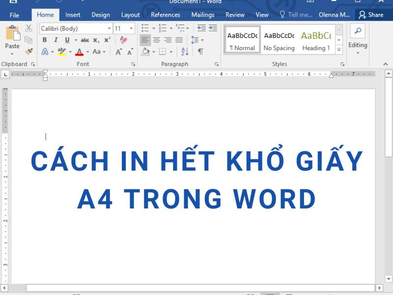 Cách in hết khổ giấy A4 trong Word đơn giản nhất