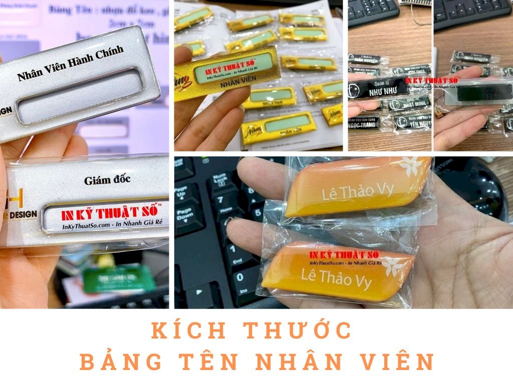 Kích thước bảng tên nhân viên chuẩn nhất